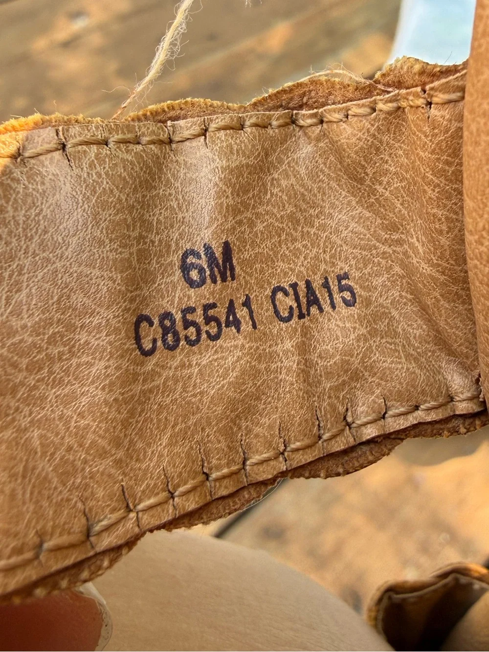 Born b.o.c. tan leather wedge sandals